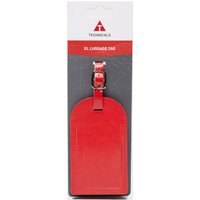 Technicals Extra Large Leather Luggage Tag  Red