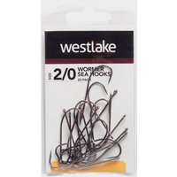 Westlake 20pk Worm Hooks Sz 2/0  Silver