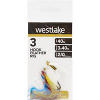 Westlake 3 Hook Feather Rig 2/0  Clear