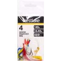 Westlake 4 Hook Feather Rig 2/0  Clear