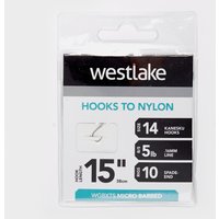 Westlake Extra Strong Micro-barbed Hooks To Nylon (size 14)  White