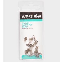 Westlake Swivel And Stop Bead Med 10pc  Silver