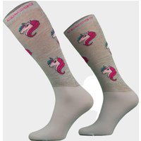 Comodo Platinum Adults Microfibre Socks Unicorn  Multi Coloured