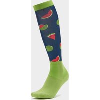 Aubrion Childs Hyde Park Socks Watermelon  Green