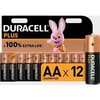 Duracell Aa Plus 100 Batteries (12 Pack)  Black