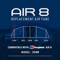 Eurohike Air 8 Replacement Air Tube (front 534r)  Blue