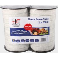 Fenceman Electric Tape Twin Pack  White