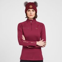 Aubrion Womens Team Long Sleeve Base Layer In Mulberry  Red