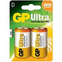 Gp Batteries Ultra Alkaline Batteries (2 X D)  Red