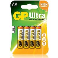 Gp Batteries Ultra Alkaline Batteries (4 X Aa)  Orange