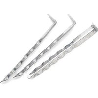 Hi-gear Ripple Angle 7 Inch Steel Camping Pegs  Silver