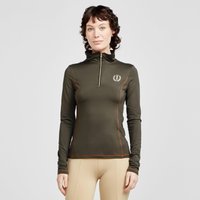 Imperial Riding Womens Sporty Star 1/2 Zip Tech Top  Green