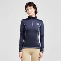 Imperial Riding Womens Sporty Star 1/2 Zip Tech Top  Navy