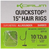 Korum Big Fish Qckstop Hair Rigs 15inch Brbd - Sz 14  White