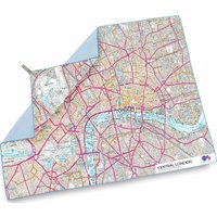 Lifeventure Central London Map Giant Trek Towel  Multi Coloured