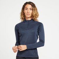 Montane Womens Dart Zip Neck Long Sleeve T-shirt  Navy
