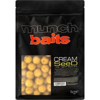 Munch Baits Cream Seed Boilies 18mm 1kg  Green