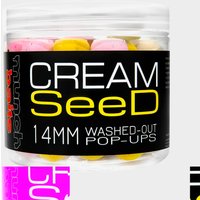 Munch Baits Cream Seed Wshd Out Pop Ups 14mm  Grey