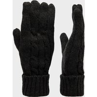 Peter Storm Womens Cable Knit Gloves  Black