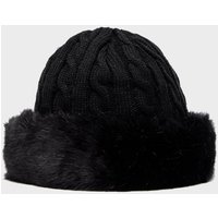 Peter Storm Womens Camilla Fur Trim Hat  Black