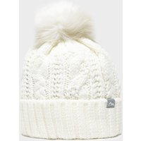 Peter Storm Womens Daisy Cable Knit Bobble Hat  White