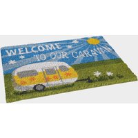 Quest Heavy Duty Welcome To Our Caravan Mat  Multi Coloured