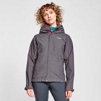Rab Womens Downpour Eco Waterproof Jacket  Grey