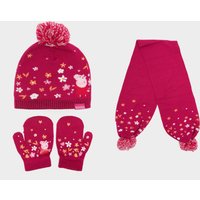 Regatta Peppa Pig Knitted Pom Pom Hat Scarf And Glove Set  Pink