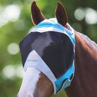Shires Fine Mesh Fly Mask With Ear Holes  Green