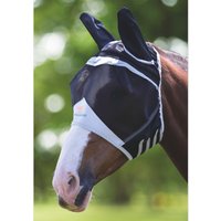Shires Mesh Fly Mask With Ear Hole  Black