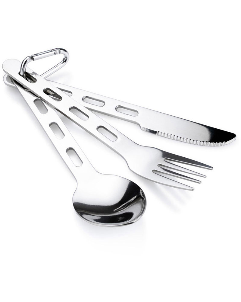 Gsi Outdoors Glacier Stainless Steel 3pc. Cutlery Set