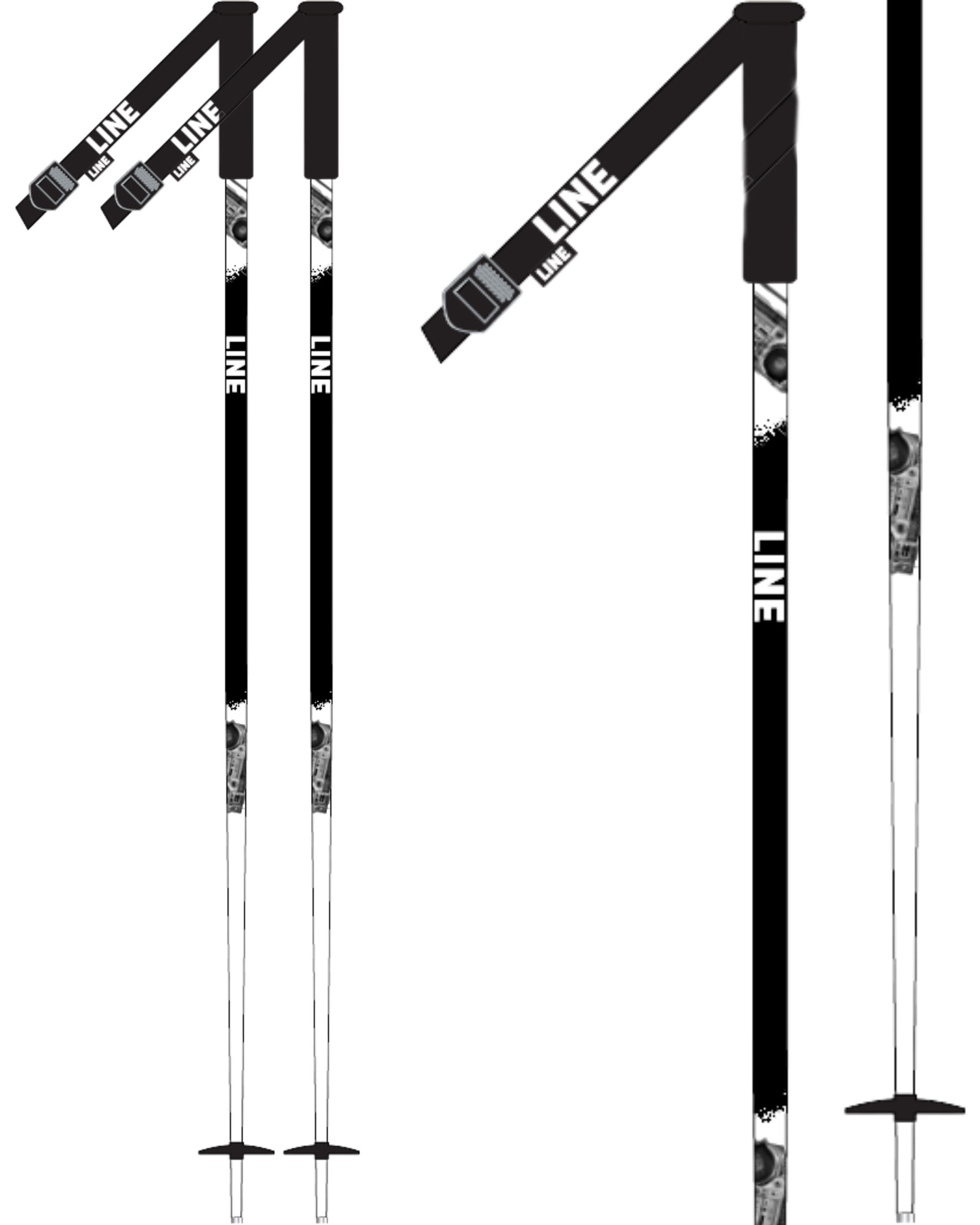 Line Tac Mens Ski Poles