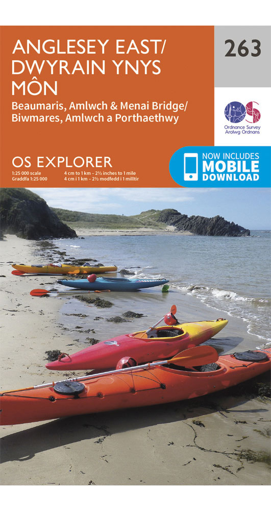 Ordnance Survey Anglesey East - Os Explorer 263 Map