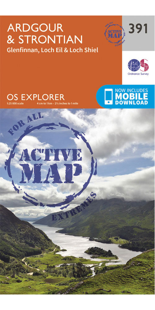 Ordnance Survey ArdgourandStrontian - Os Explorer Active 391 Map