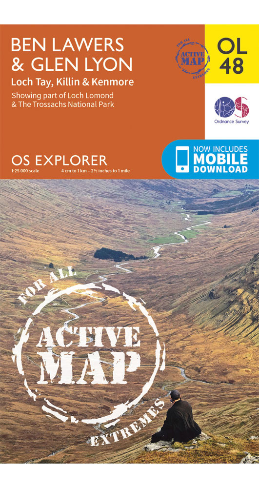 Ordnance Survey Ben LawersandGlen Lyon - Os Explorer Active Ol48 Map