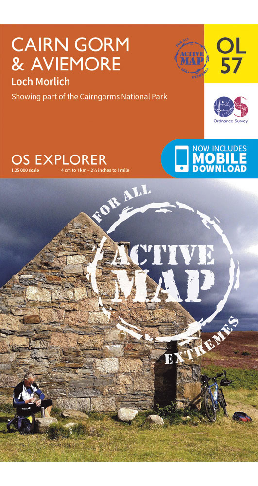 Ordnance Survey Cairn GormandAviemore - Os Explorer Active Ol57 Map