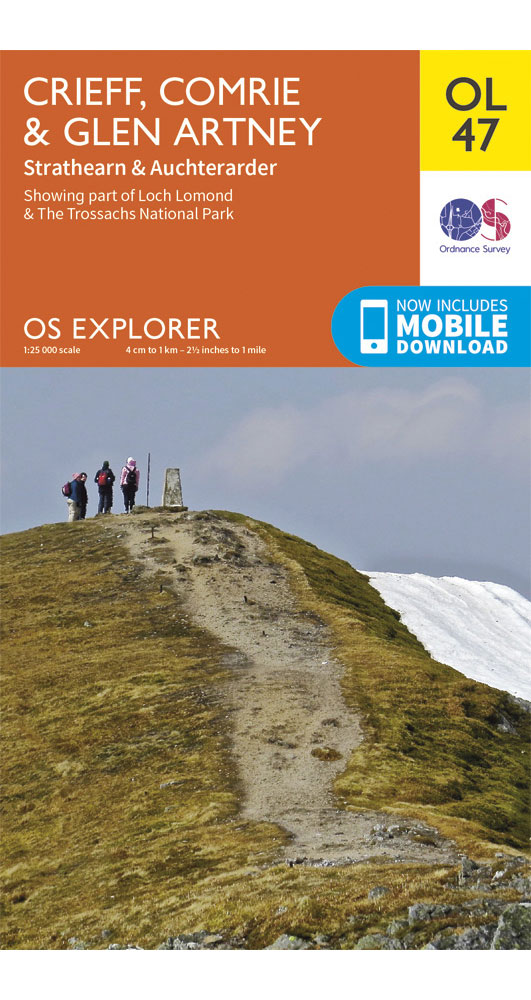 Ordnance Survey Crieff  ComrieandGlen Artney - Os Explorer Ol47 Map