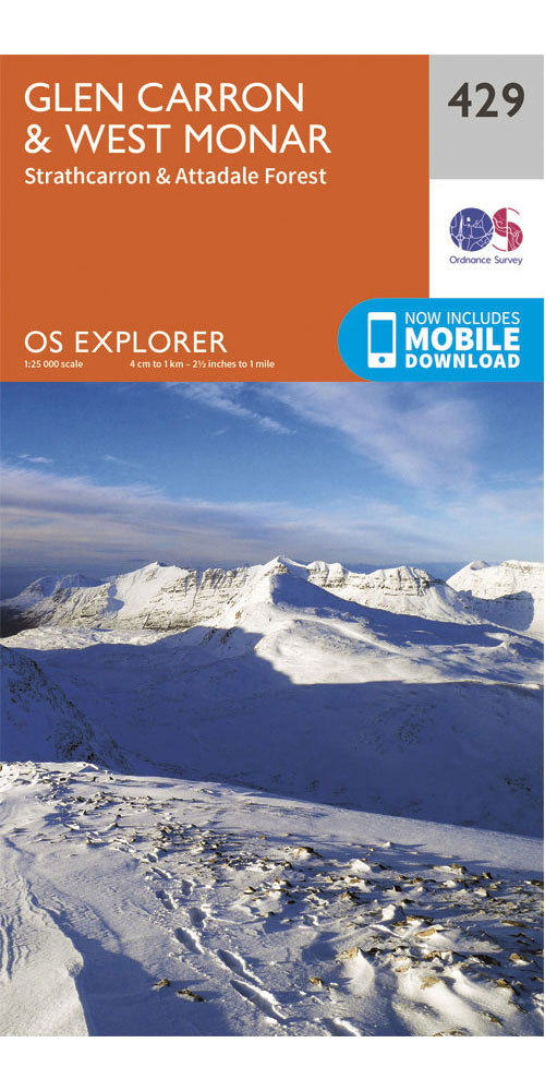 Ordnance Survey Glen CarronandWest Monar - Os Explorer 429 Map