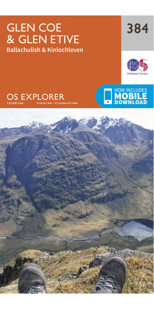 Ordnance Survey Glen Coe - Os Explorer 384 Map
