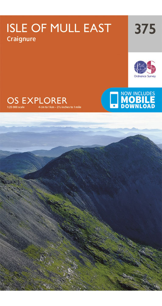 Ordnance Survey Isle Of Mull East - Os Explorer 375 Map