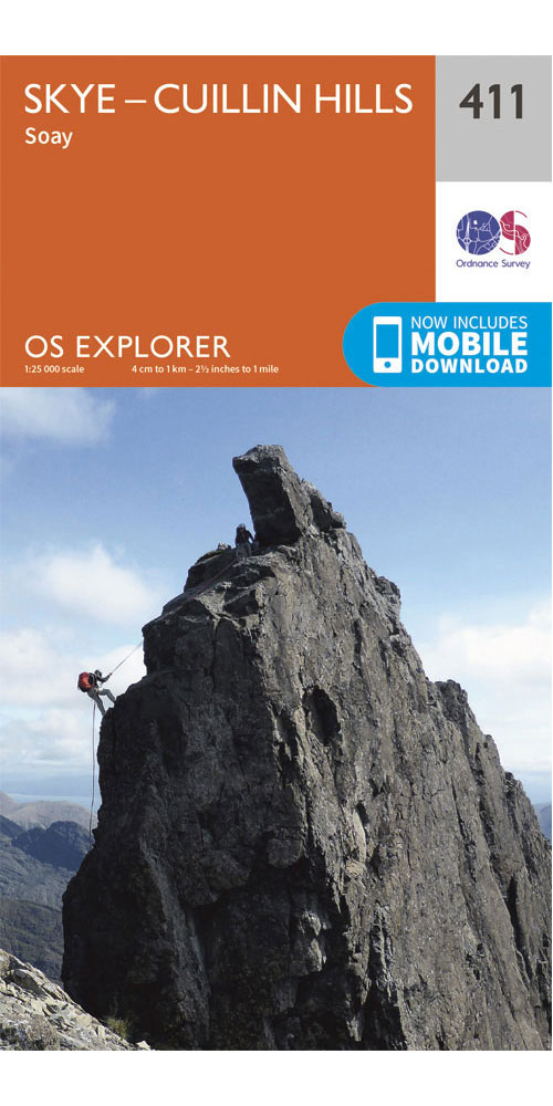 Ordnance Survey Skye - Cuillin Hills - Os Explorer 411 Map