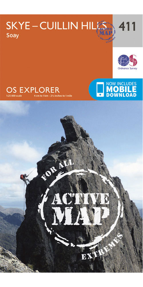 Ordnance Survey Skye - Cuillin Hills - Os Explorer Active 411 Map