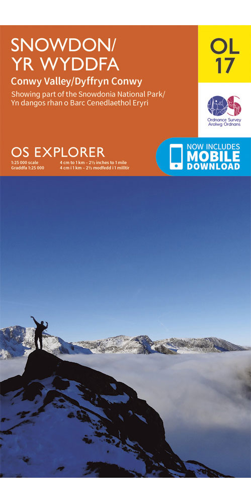 Ordnance Survey Snowdon - Os Explorer Ol17 Map