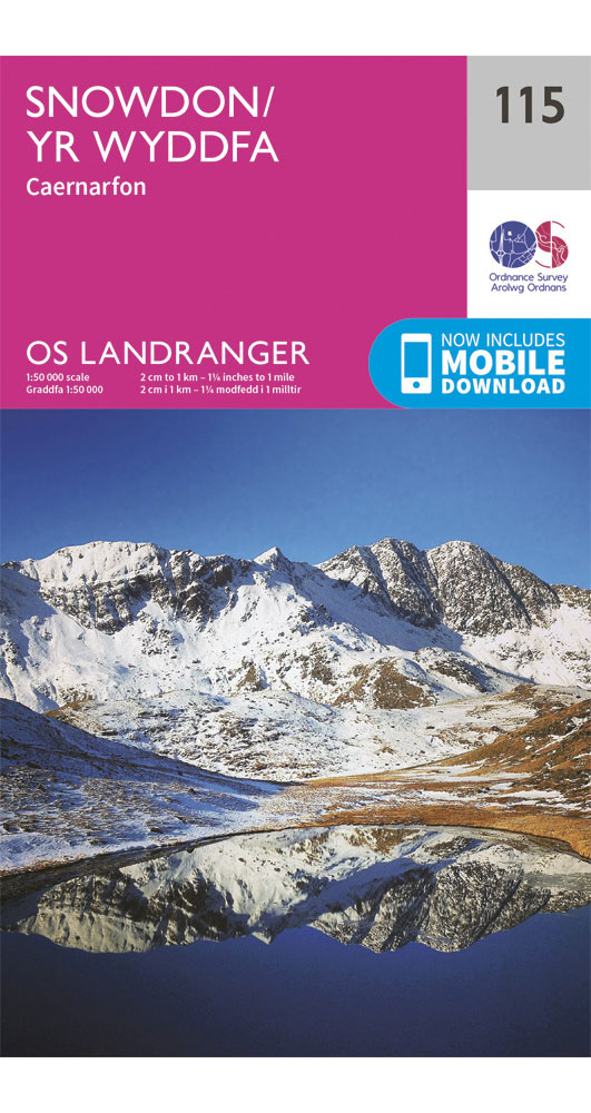 Ordnance Survey SnowdonandCaernarfon - Landranger 115 Map