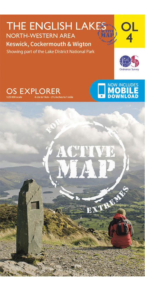 Ordnance Survey The English Lakes - North Western Area - Os Explorer Active Ol4 Map