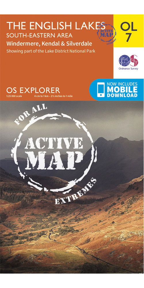 Ordnance Survey The English Lakes - South Eastern Area - Os Explorer Active Ol7 Map