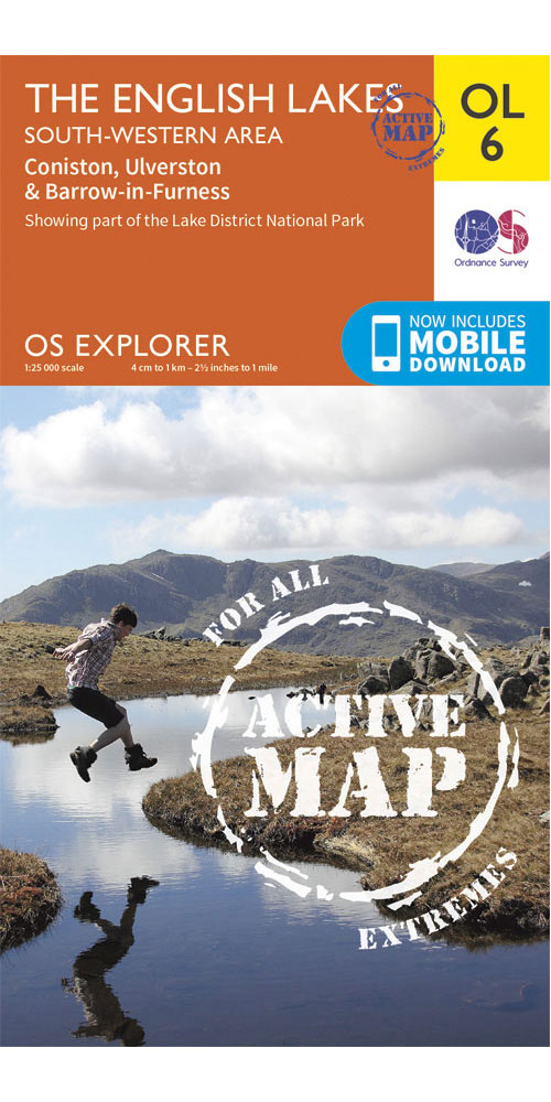 Ordnance Survey The English Lakes - South Western Area - Os Explorer Active Ol6 Map