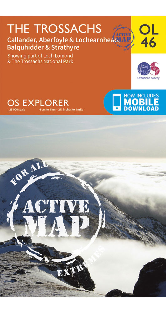 Ordnance Survey The Trossachs - Os Explorer Active Ol46 Map