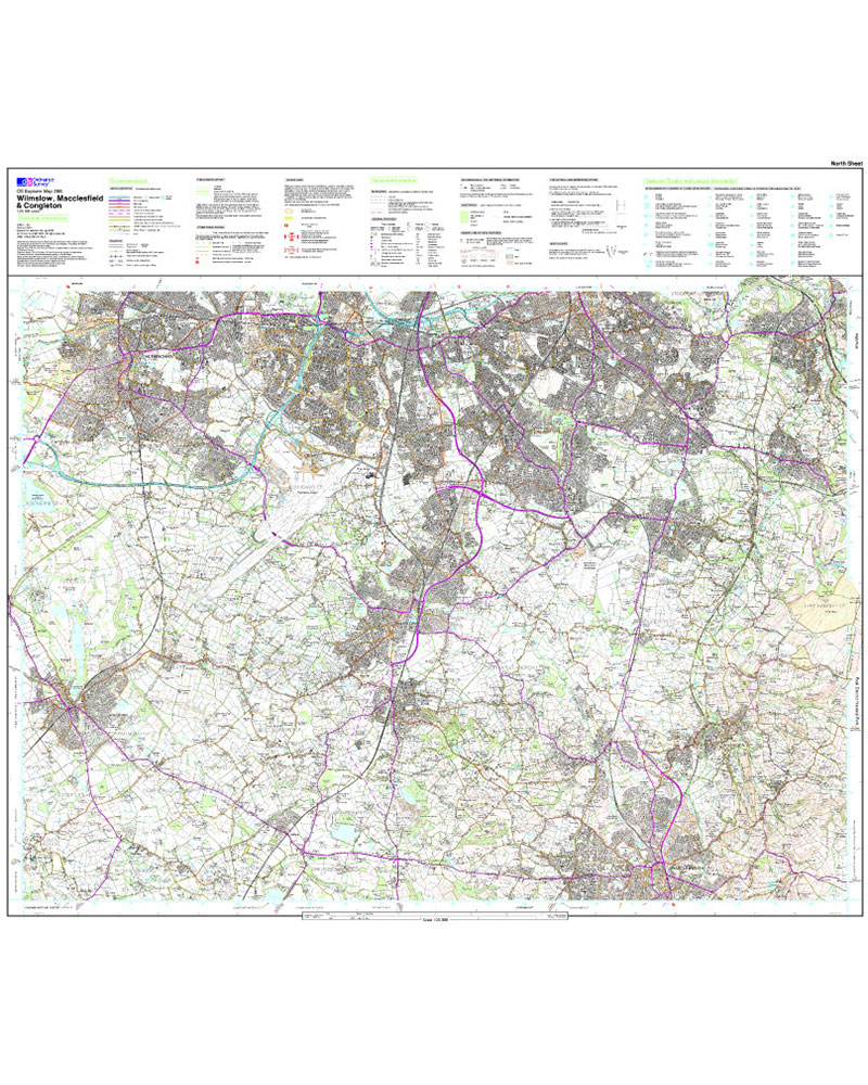 Ordnance Survey Wilmslow  MacclesfieldandCongleton - Os Explorer Ol268 Map