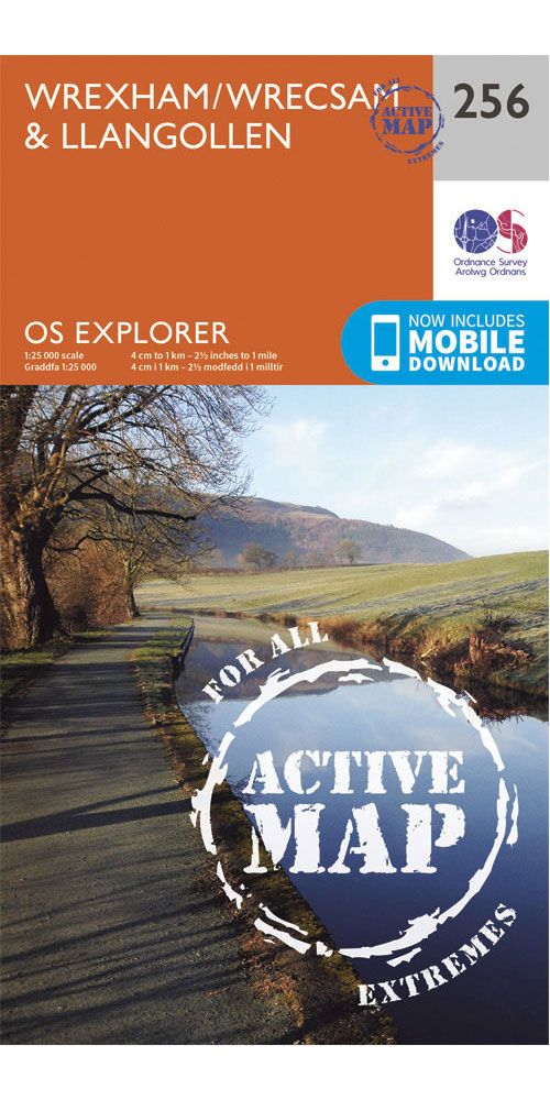Ordnance Survey Wrexham - Os Explorer Active 256 Map